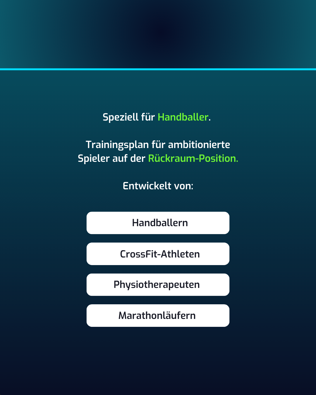 15 Wochen Handball Athletik- und Kraft- Trainingsplan für Rückraum Spieler