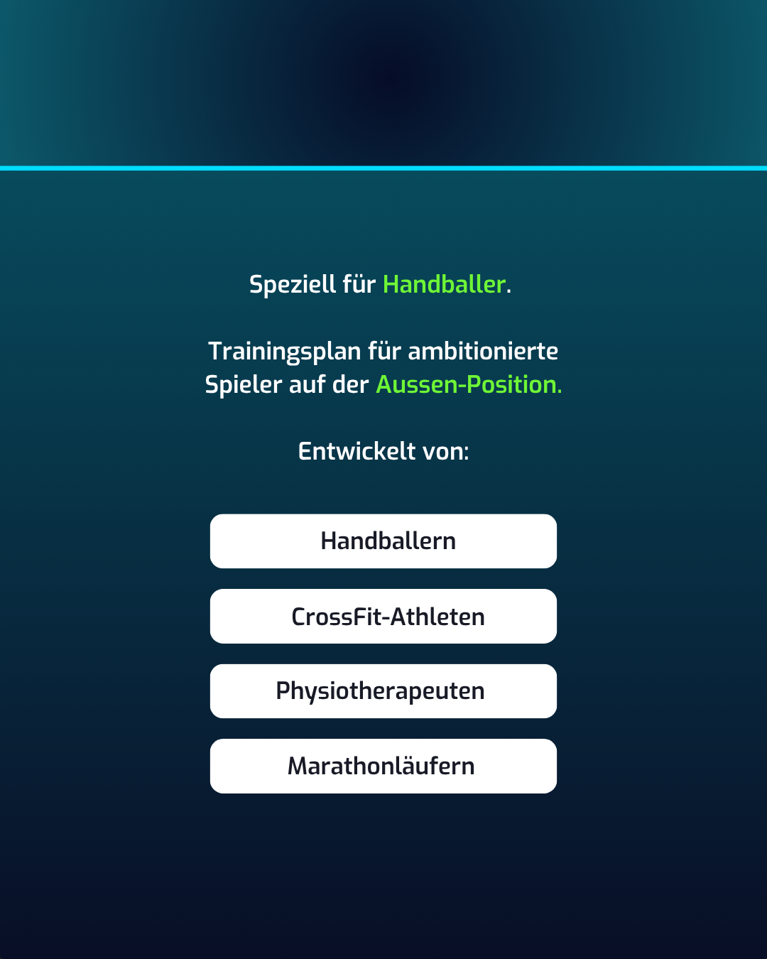 15 Wochen Handball Athletik- und Kraft- Trainingsplan für Außen Spieler