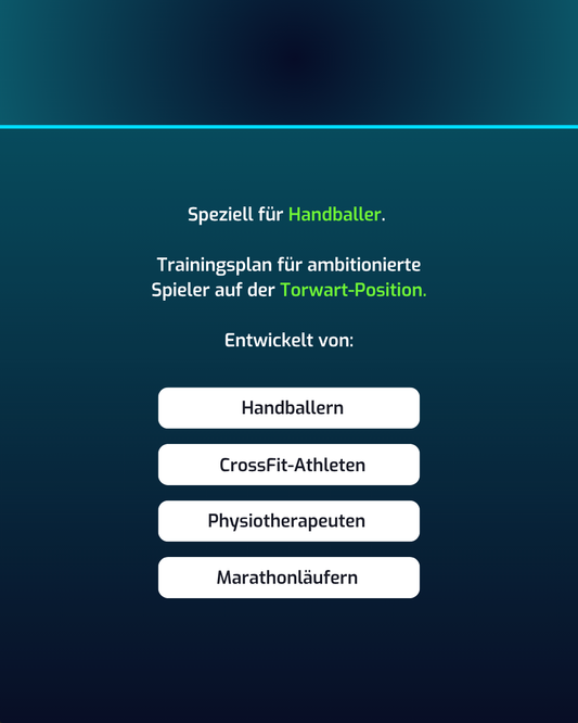 15 Wochen Handball Athletik- und Kraft- Trainingsplan für Torhüter